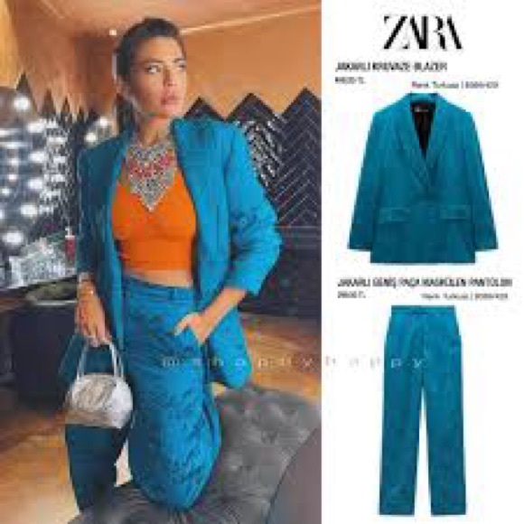 Zara Pants - NWT ZARA BLUE TROUSERS